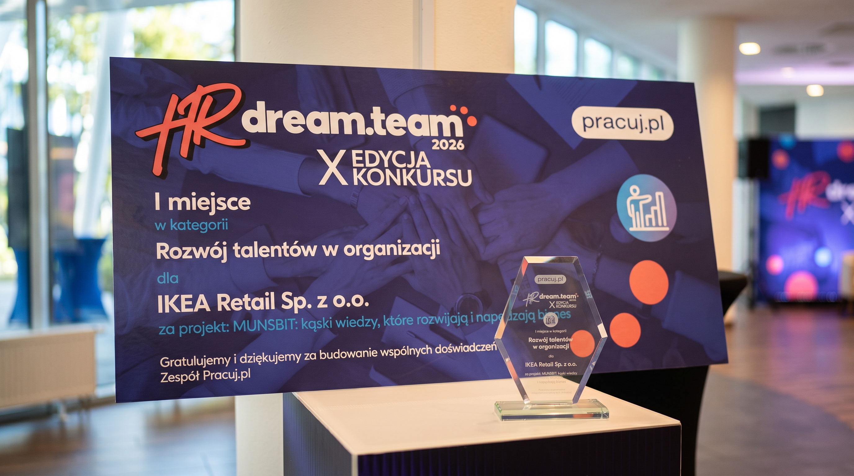 Projekt IKEA MUNSBIT od One2Tribe wygrywa HR Dream Team 2026. Druga nagroda w niecały rok! 